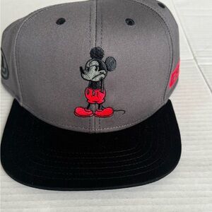 Disney Mickey Mouse X Neff Black And Gray Snapback Adjustable Hat NWT